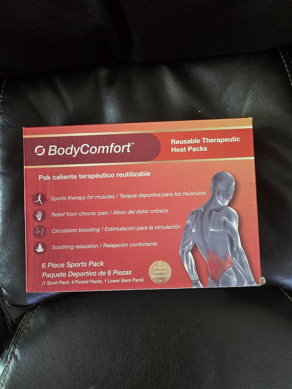 BodyComfort 6-pc reusable therapeutic heat pack set sports therapy Pain Relief